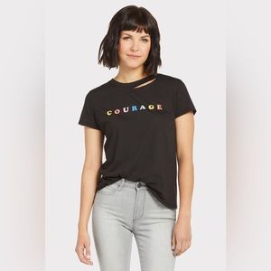 SUB_URBAN RIOT Courage Slasher Tee in Black